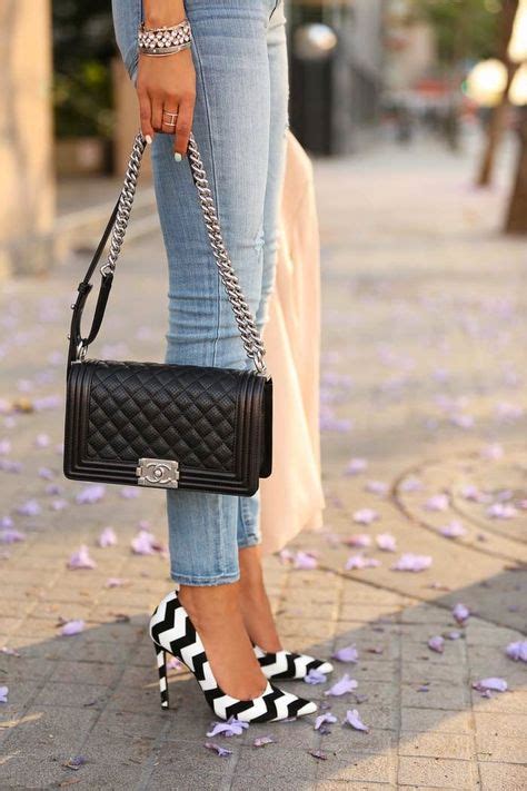 cream chanel boy bag outfit ideas|purple Chanel bag outfit.